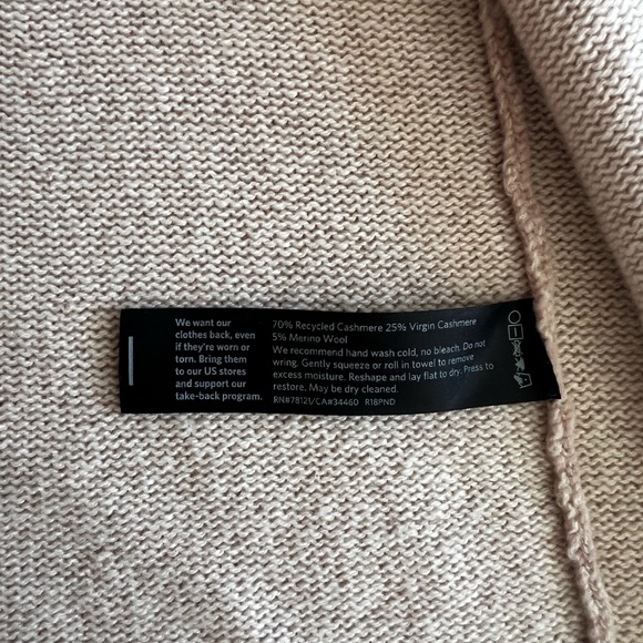 Eileen Fisher 100% Cashmere Open Cardigan Sweater, size XS, dusty pink/blush - Picture 7 of 7